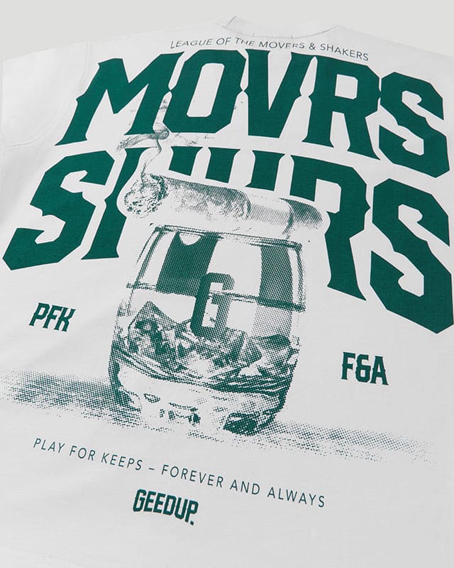 MVRS & SHKRS Cigar T-Shirt Off White/Green - Image 3