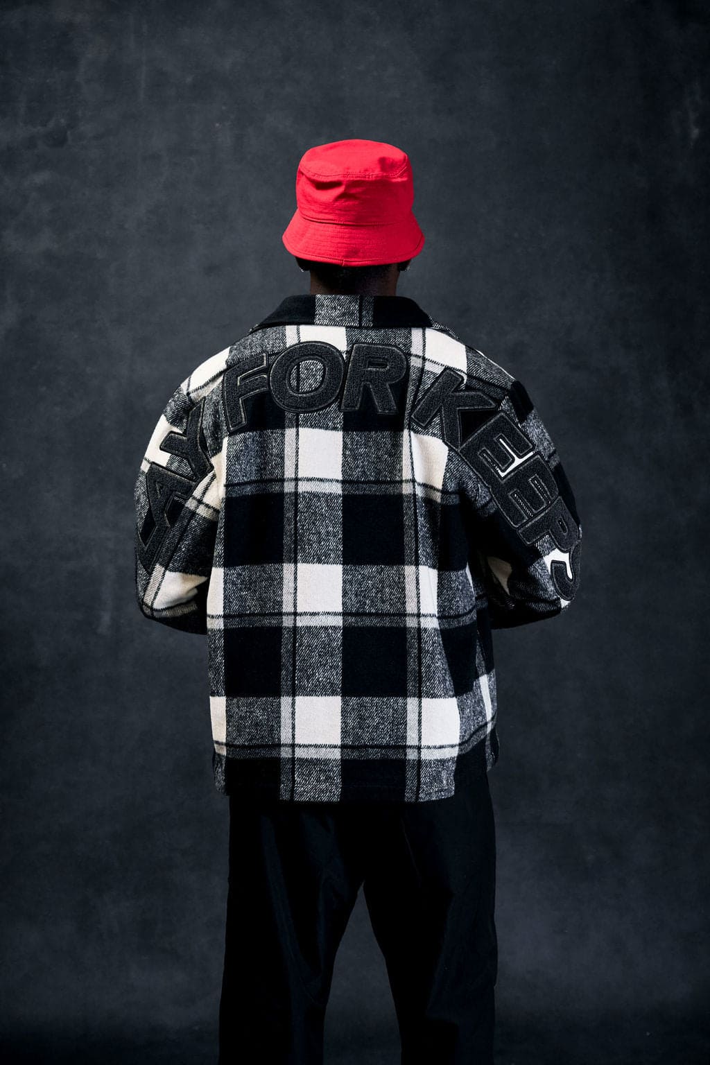 PFK Flannel Jacket Black/White/Cream - Image 3