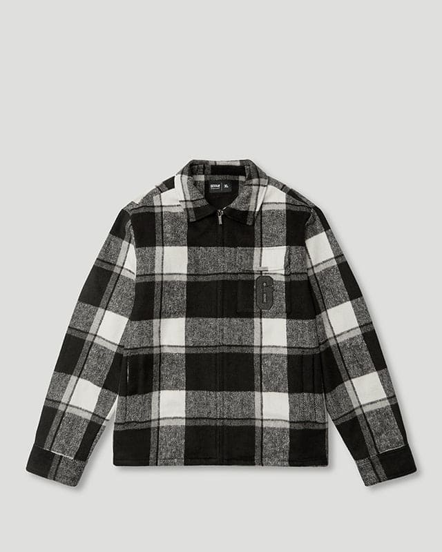PFK Flannel Jacket Black/White/Cream - Image 4