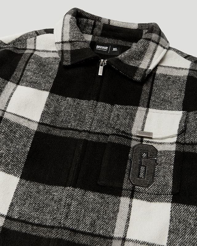 PFK Flannel Jacket Black/White/Cream - Image 5