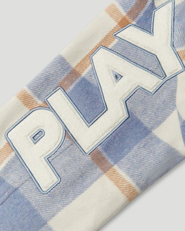 PFK Flannel Jacket Light Blue/Cream/White - Image 6