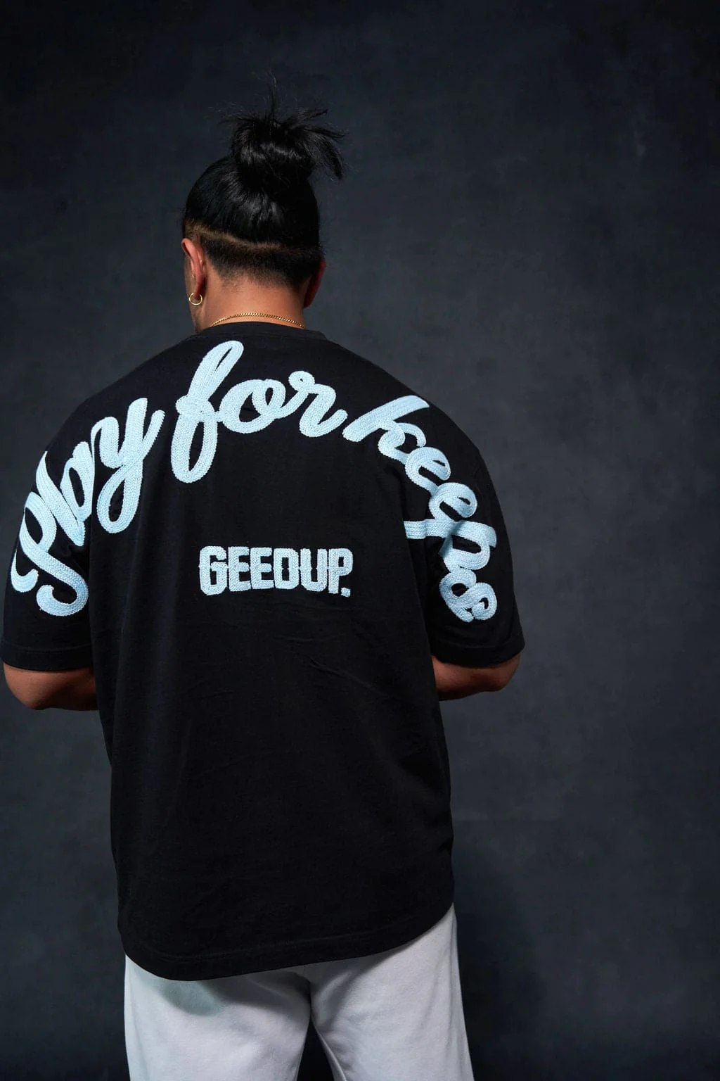 PFK Script T-Shirt Black/Blue - Image 2