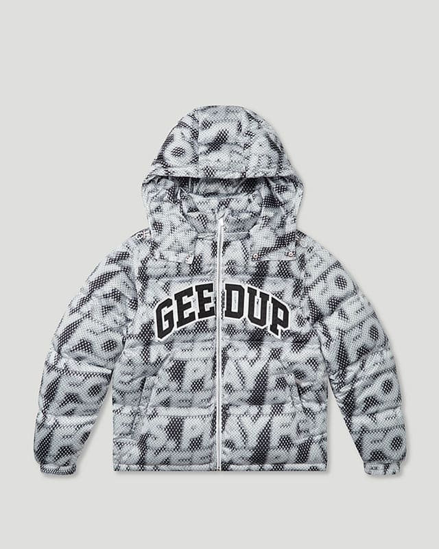 PFK Static Puffer Jacket Multi Black/Grey + Ski Mask - Image 2