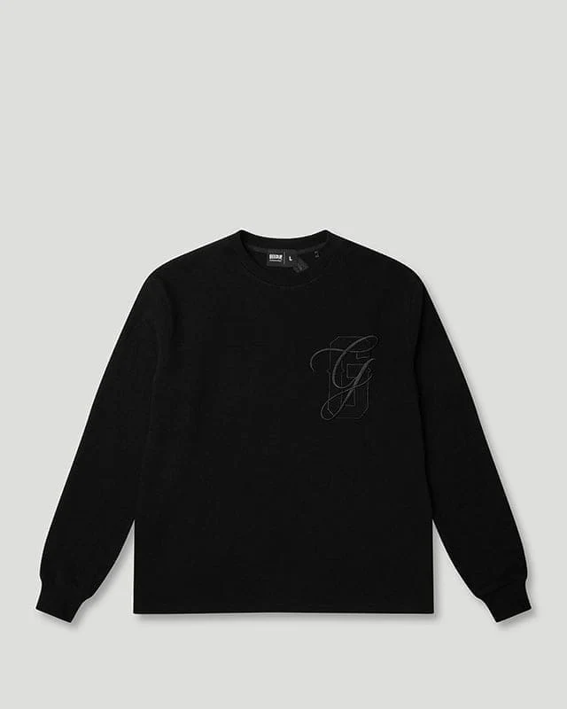 PFK Waffle Longsleeve T-Shirt Black - Image 3