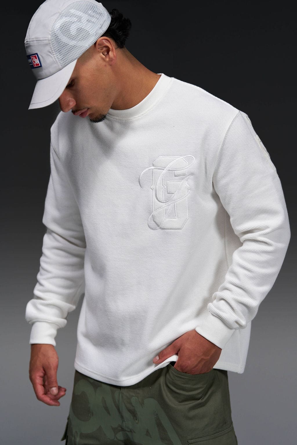 PFK Waffle Longsleeve T-Shirt White - Image 2