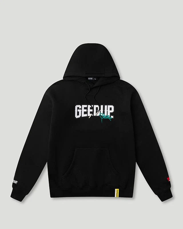 PFK x Foot Locker Hoodie Black/Turbo Green/White - Image 3