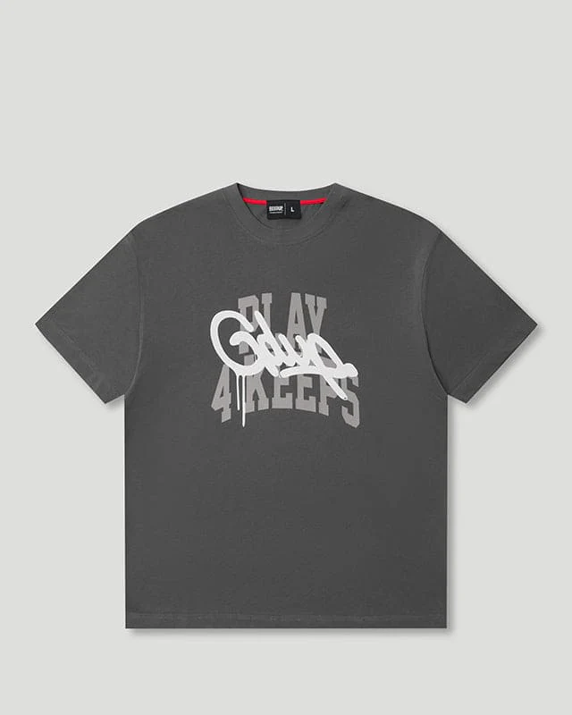 Play 4 Keeps T-Shirt Charcoal/White - Image 4