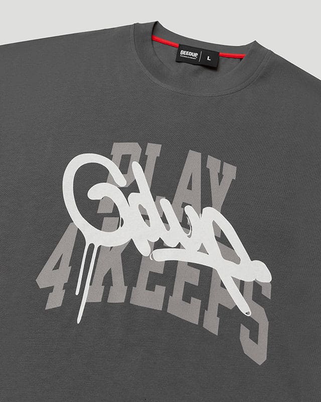 Play 4 Keeps T-Shirt Charcoal/White - Image 5