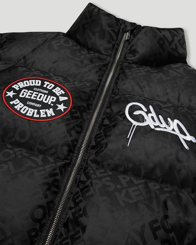 PTBAP Puffer Jacket Black/Red - Image 4