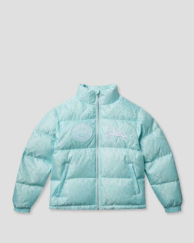 PTBAP Puffer Jacket Teal/White - Image 2