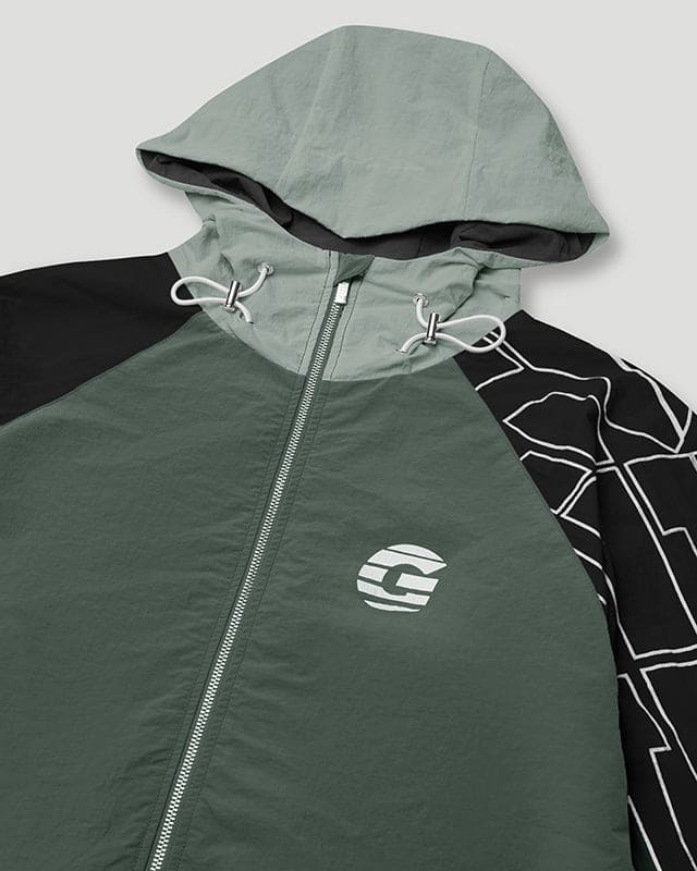 Sportsman Windbreaker Moss Green/Black - Image 2