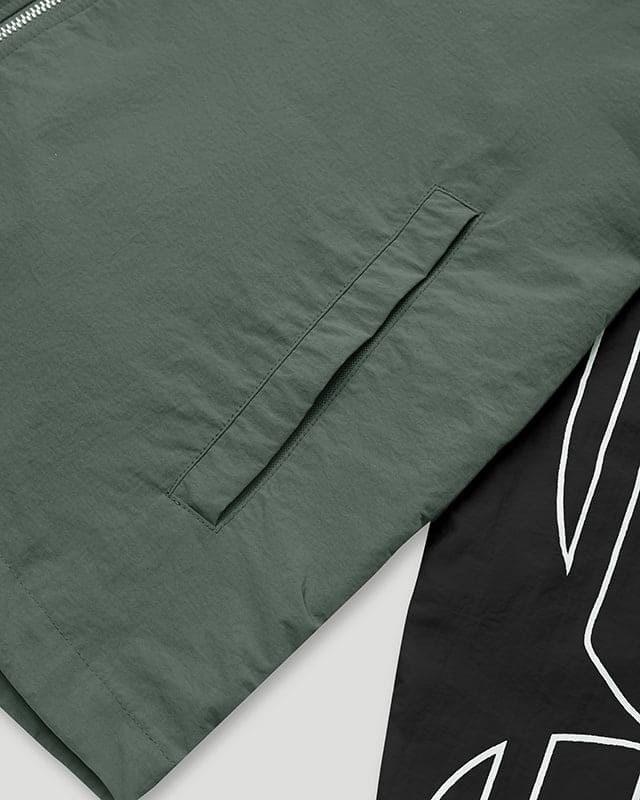 Sportsman Windbreaker Moss Green/Black - Image 3