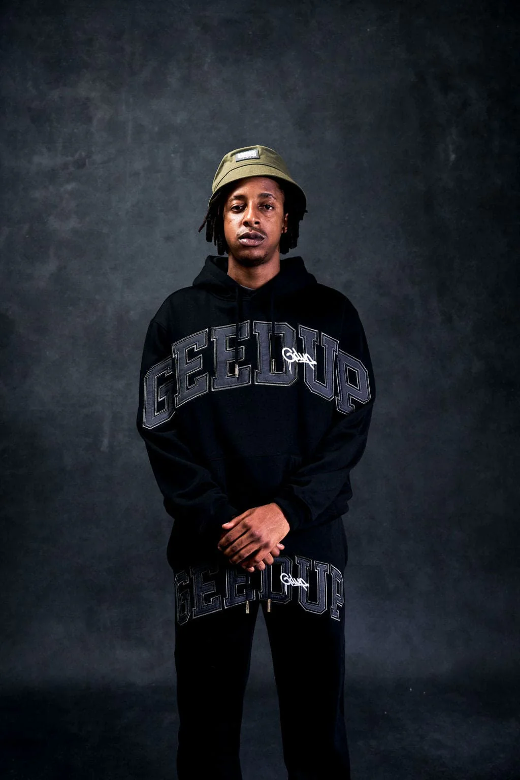 Team Logo/Handstyle Hoodie Black/Grey/White - Image 2