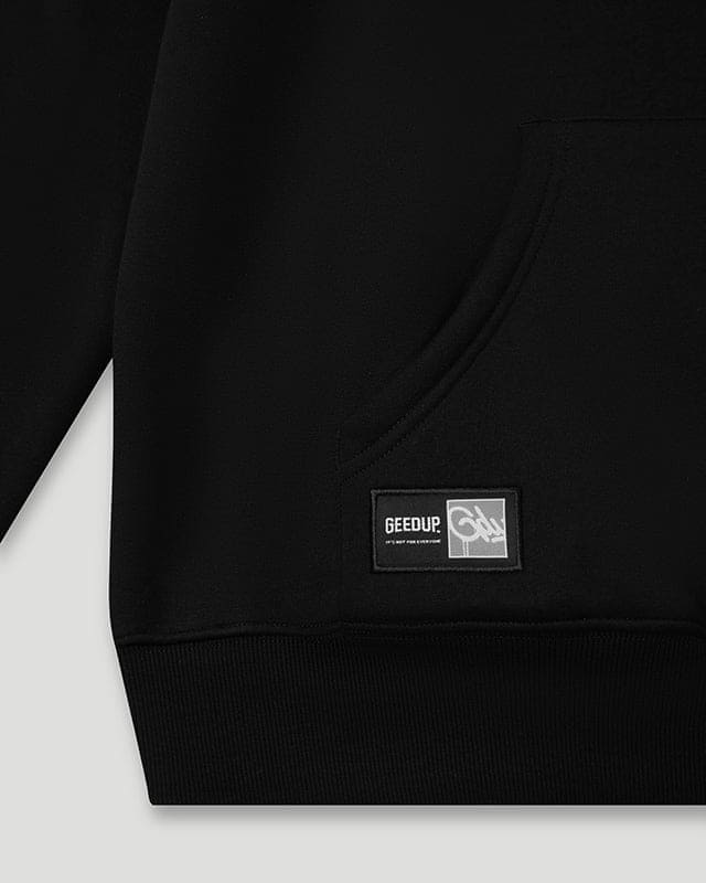 Team Logo/Handstyle Hoodie Black/Red - Image 3