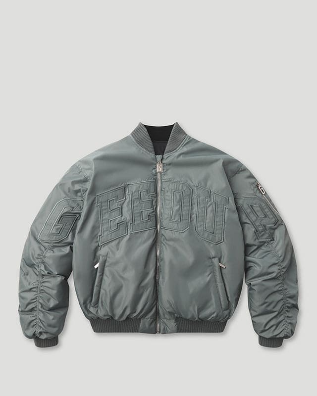 Team Logo/Handstyle Reversible Bomber Grey/Black - Image 2