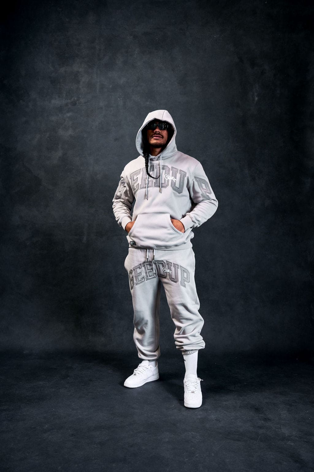 Team Logo/Handtstyle Trackpant Double Grey - Image 3