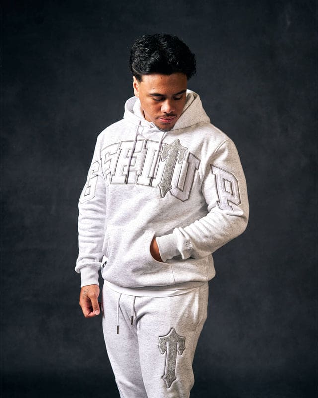 Team Logo x Irongate T Hoodie White Marle/Grey - Image 3