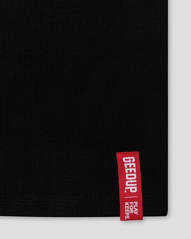 Team Logo Ribbed Tank Top Black - Image 3