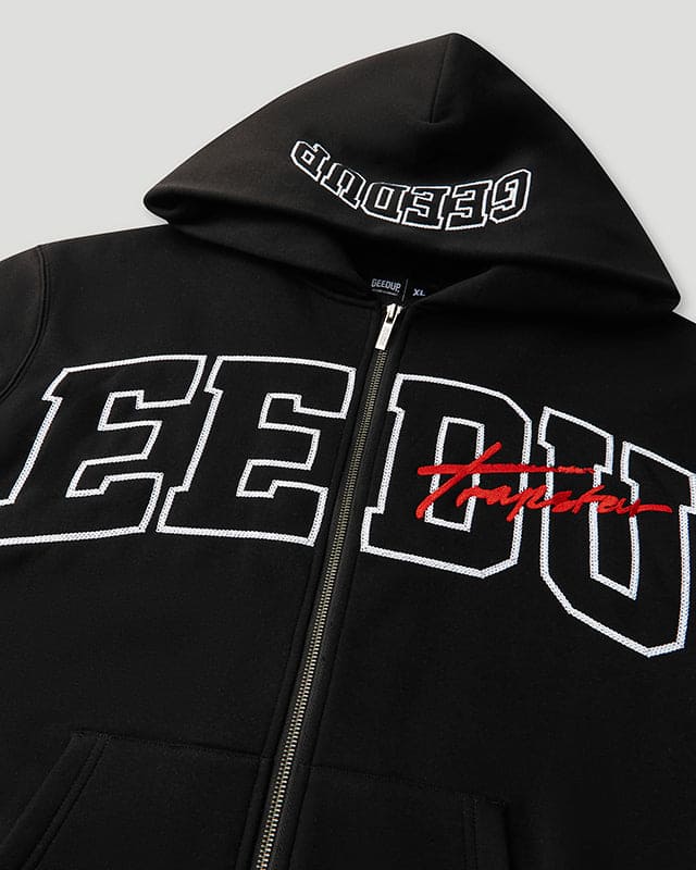 Team Logo x Trapstar Signature Jacket Black/White/Red - Image 4