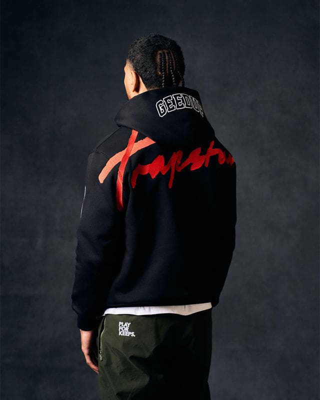 Team Logo x Trapstar Signature Jacket Black/White/Red - Image 6